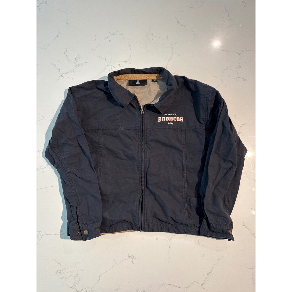 Reebok Denver Broncos NFL Mens
Black Canvas Full Zip Workwear Jacket